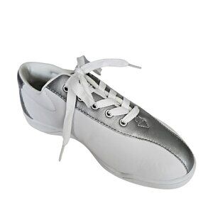Easy Spirit ESAP1 White & Silver Leather Sneakers NIB